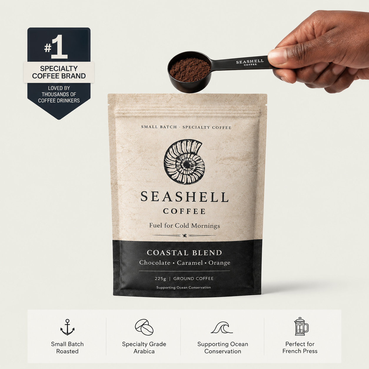 Seashell Coffee | Coastal Blend 225g