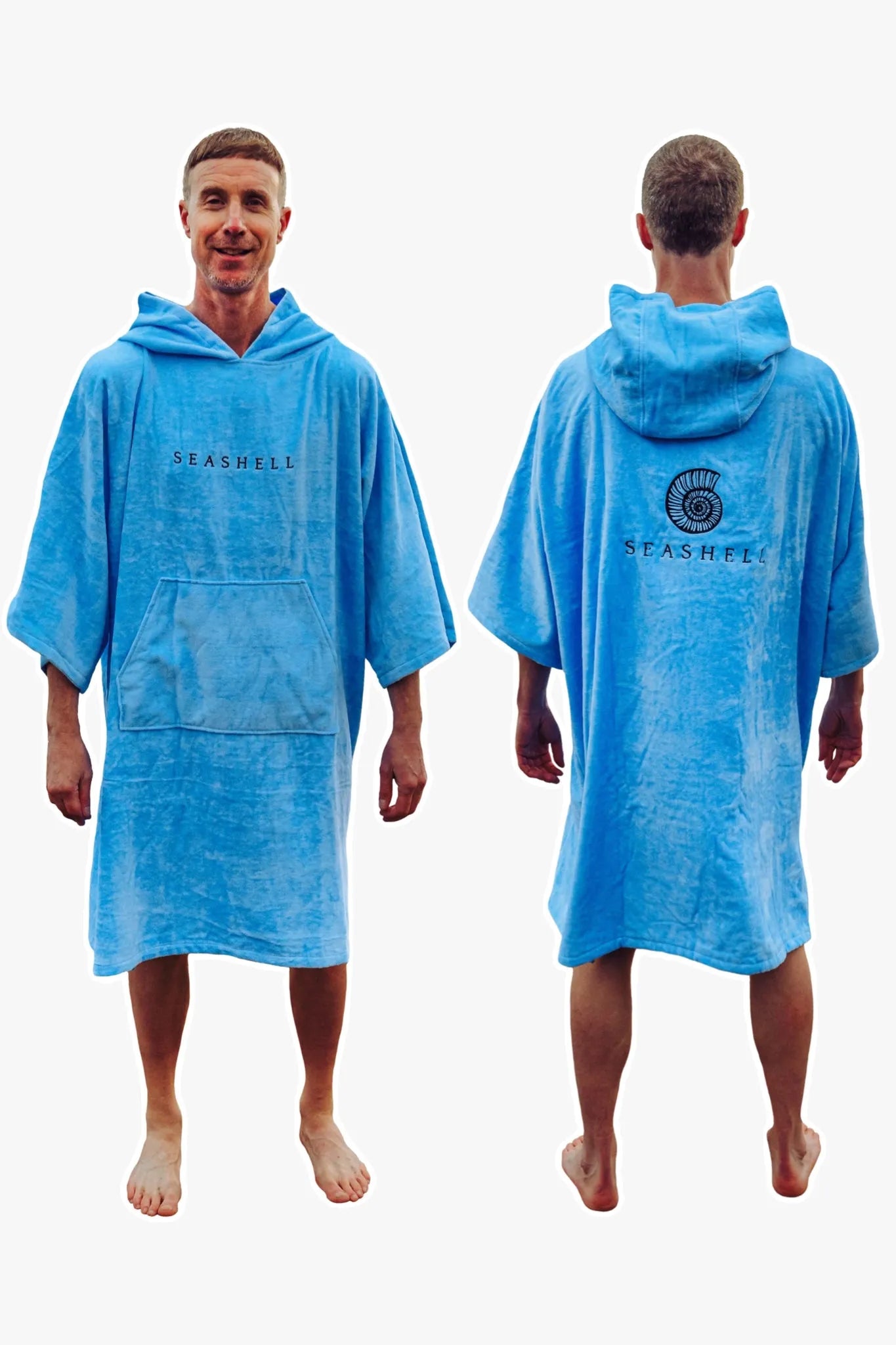 Organic Towelling Robe Sky, Swimming, SEASHELL®