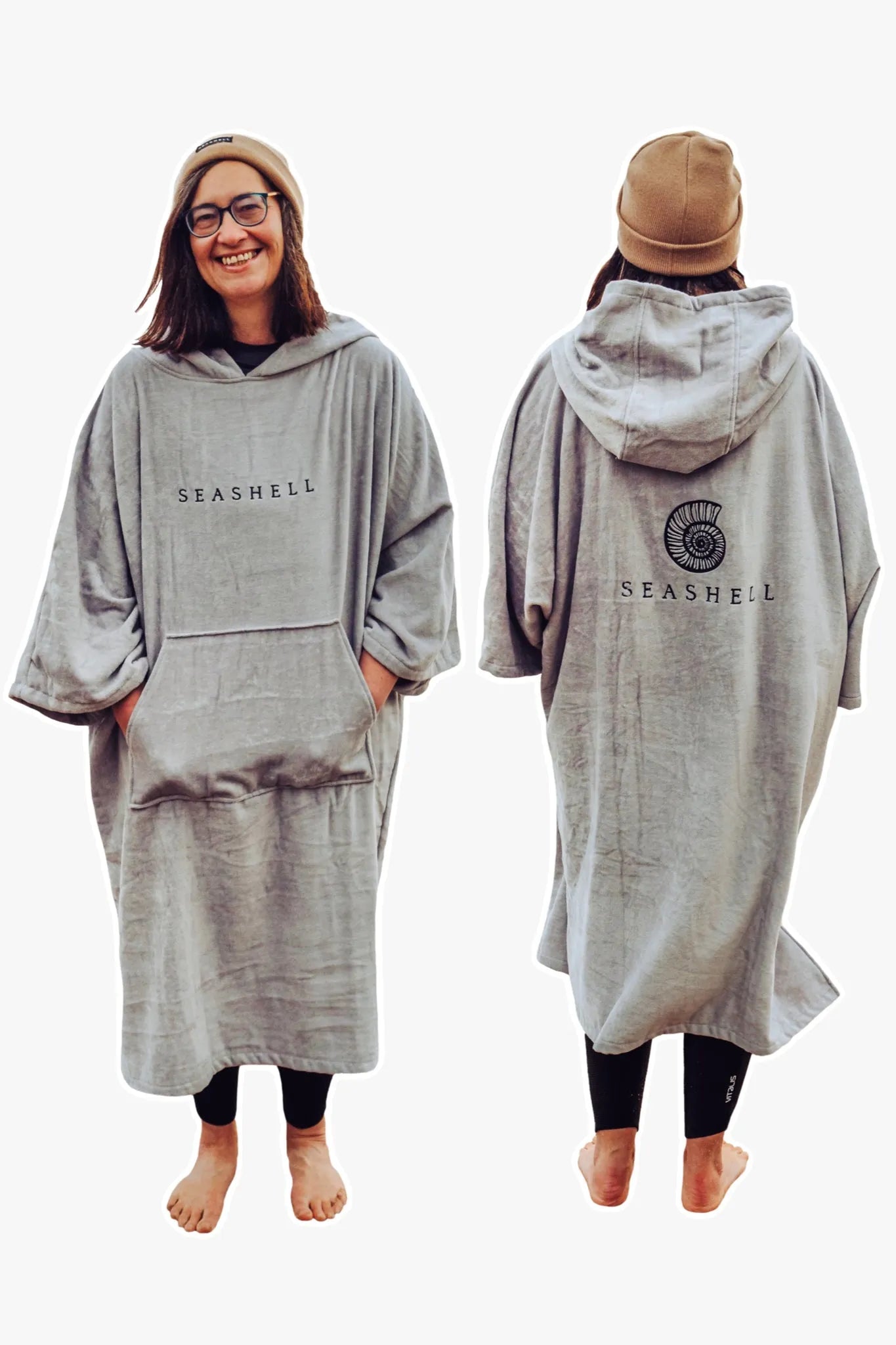 Organic Towelling Robe Grey, Swimming, SEASHELL®