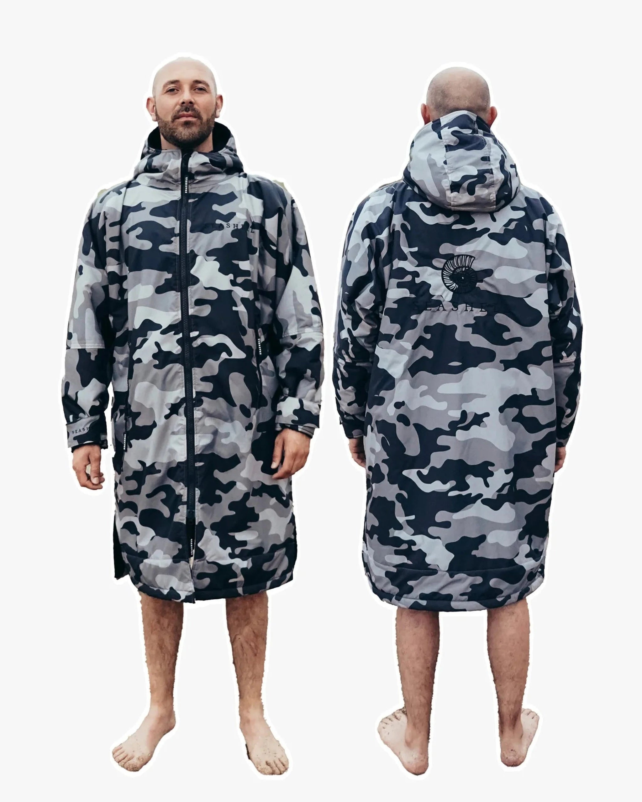 Changing Robe Camo male model