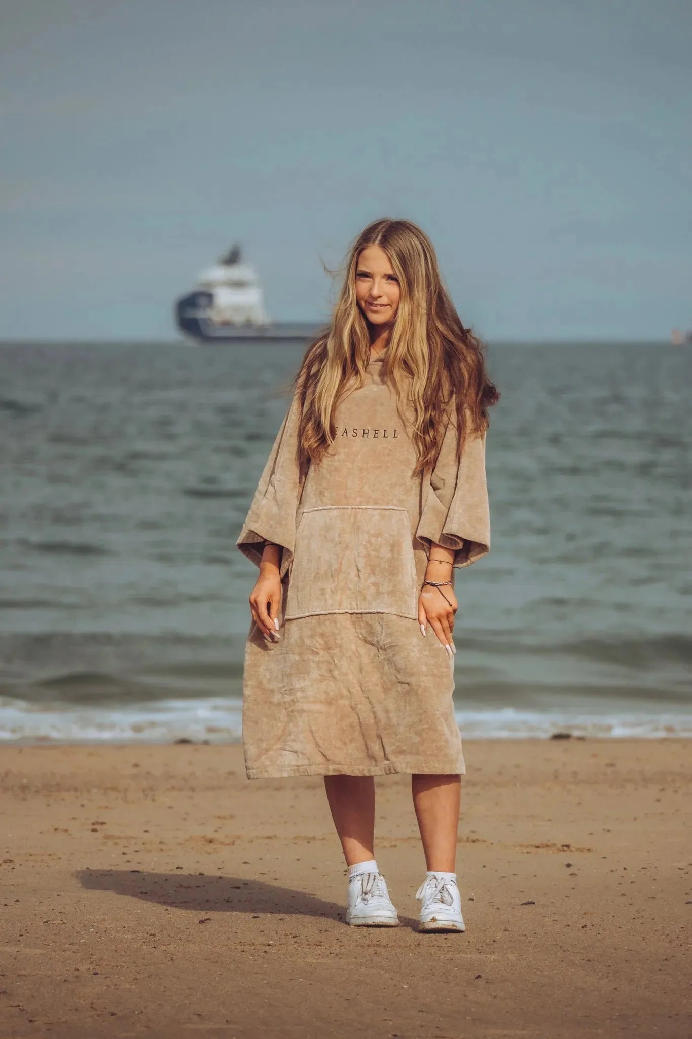 Organic Towelling Robe Kids, Swimming, SEASHELL®