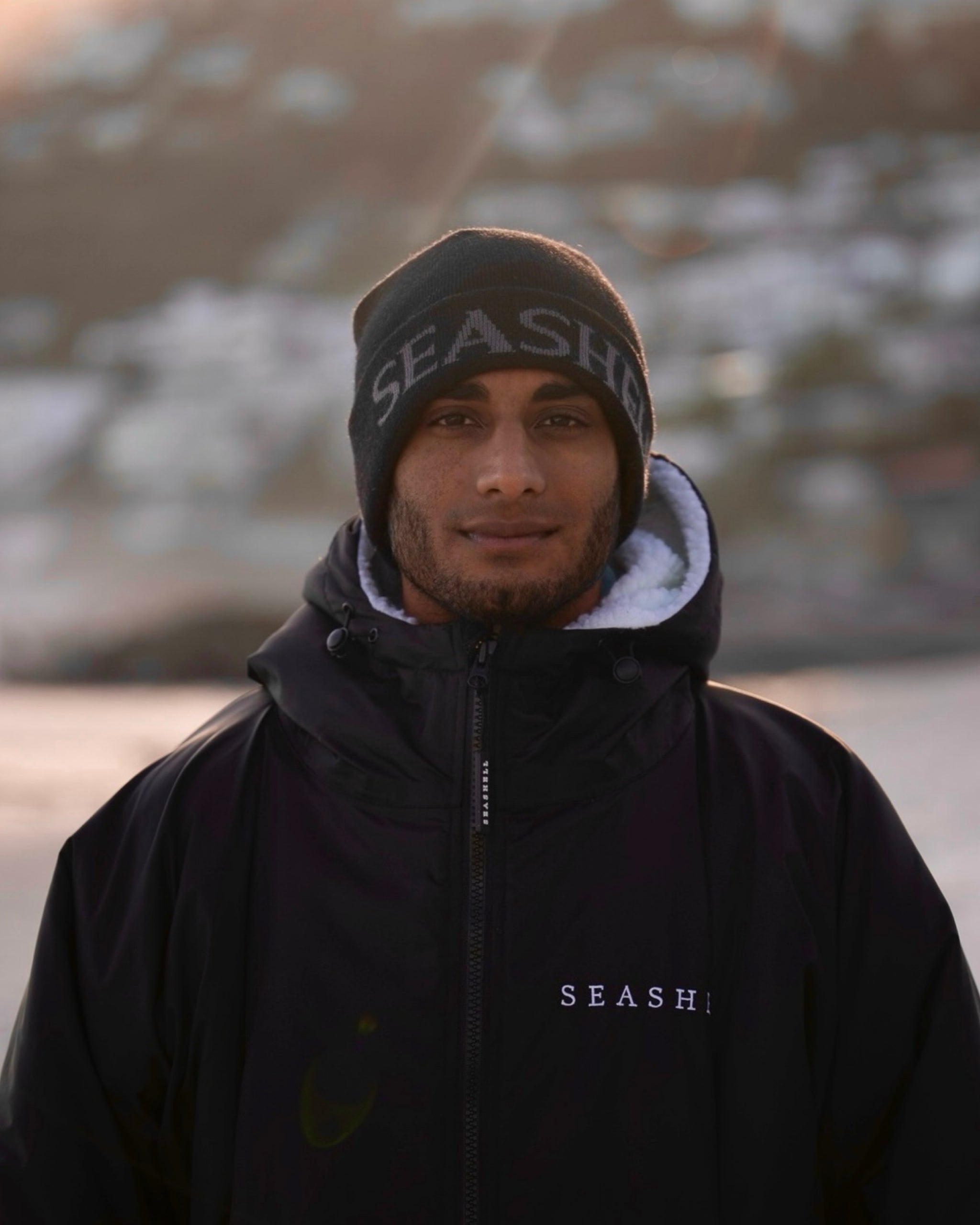 Merino Wool Beanie Black - SEASHELL®