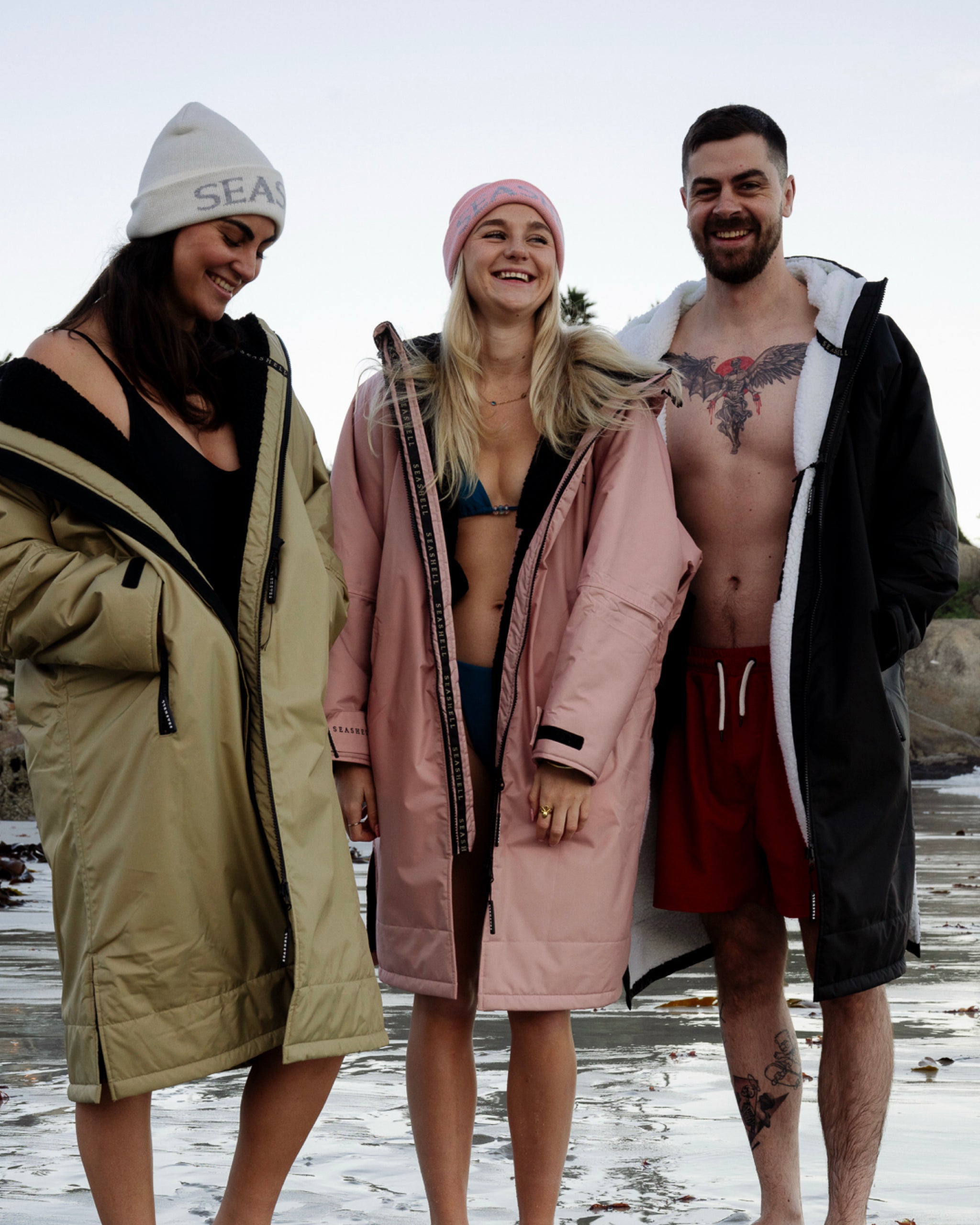 Merino Wool Beanie White - SEASHELL®