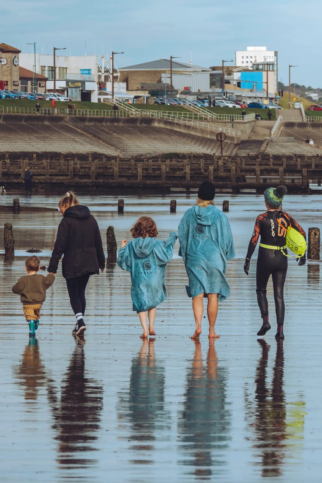 Organic Cotton Towelling Robe Teal - SEASHELL®