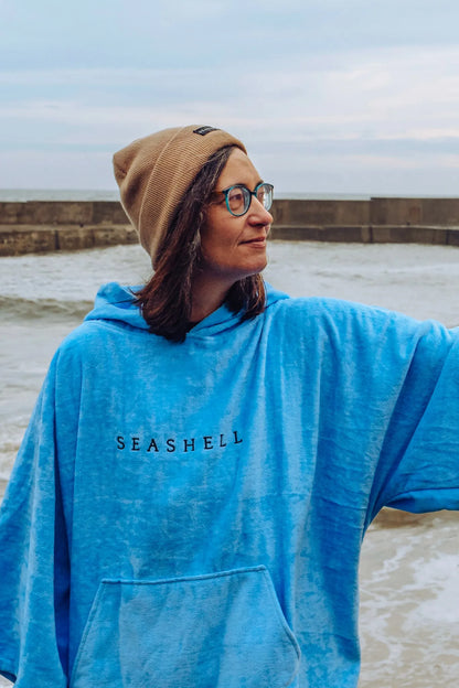 Organic Towelling Robe Sky, Swimming, SEASHELL®