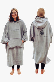 Organic Towelling Robe Grey