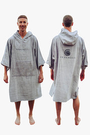 Organic Towelling Robe Grey