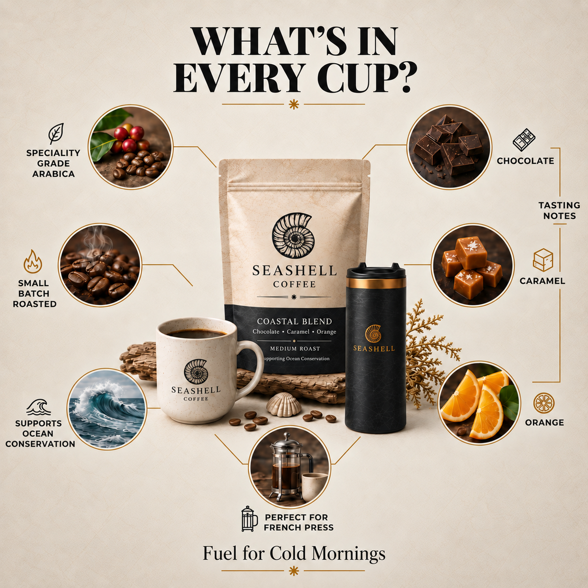 Seashell Coffee | Coastal Blend 225g