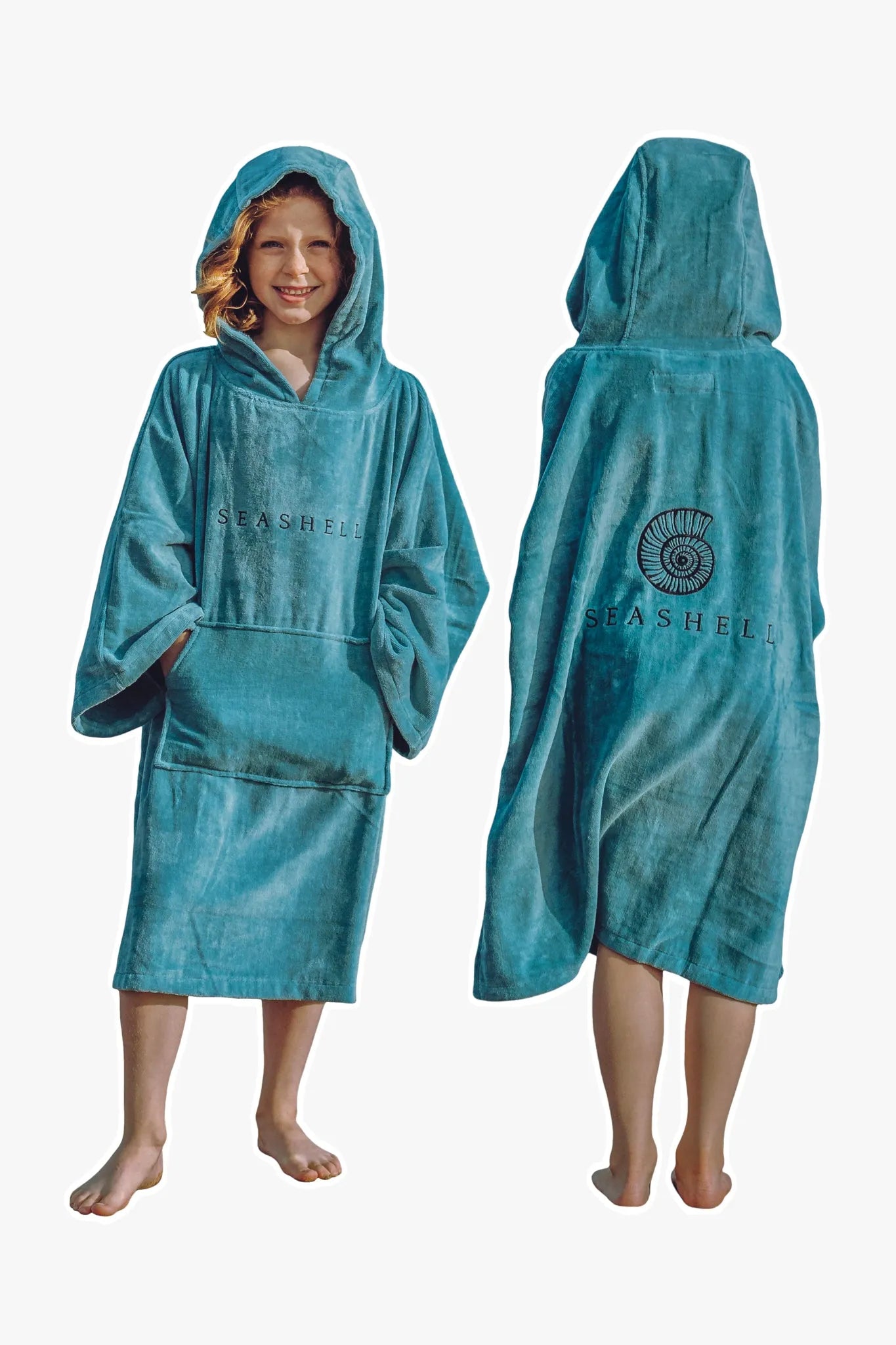 Organic Towelling Robe Kids, Swimming, SEASHELL®