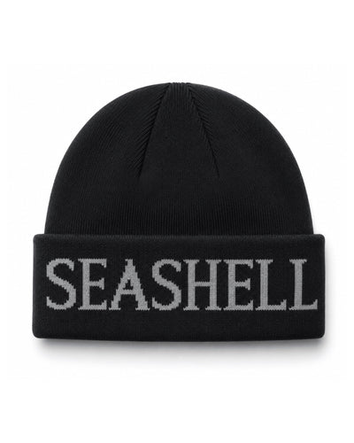 Merino Wool Beanie Black - SEASHELL®