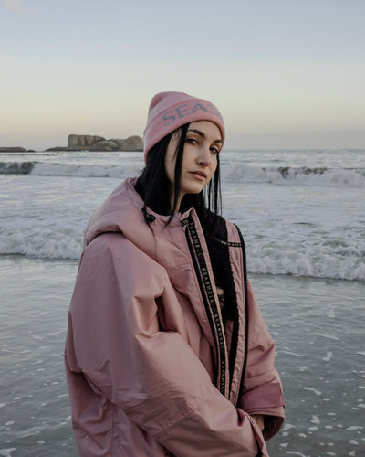 Merino Wool Beanie Pink - SEASHELL®