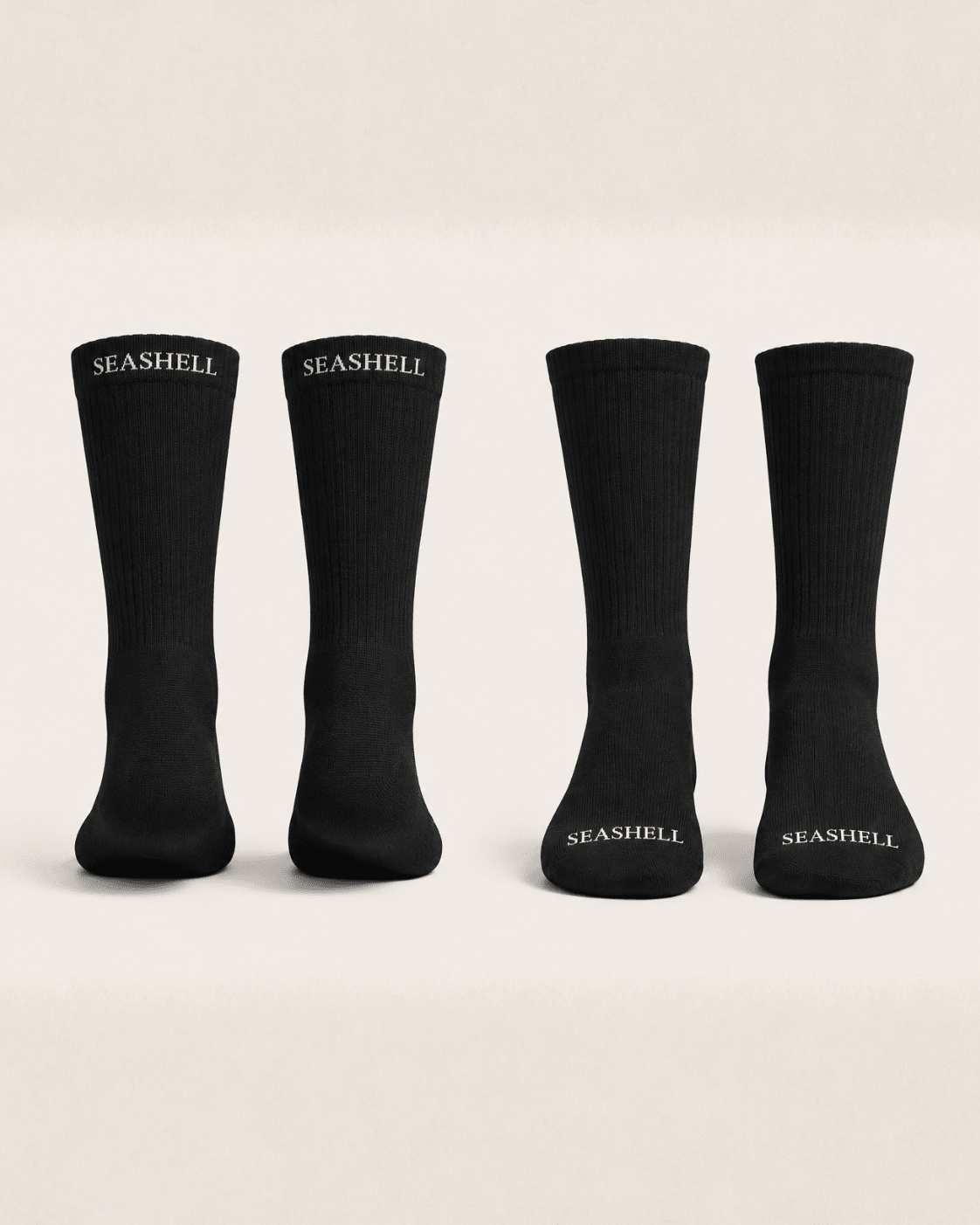 Merino Wool Socks Black (1 pair) - SEASHELL®