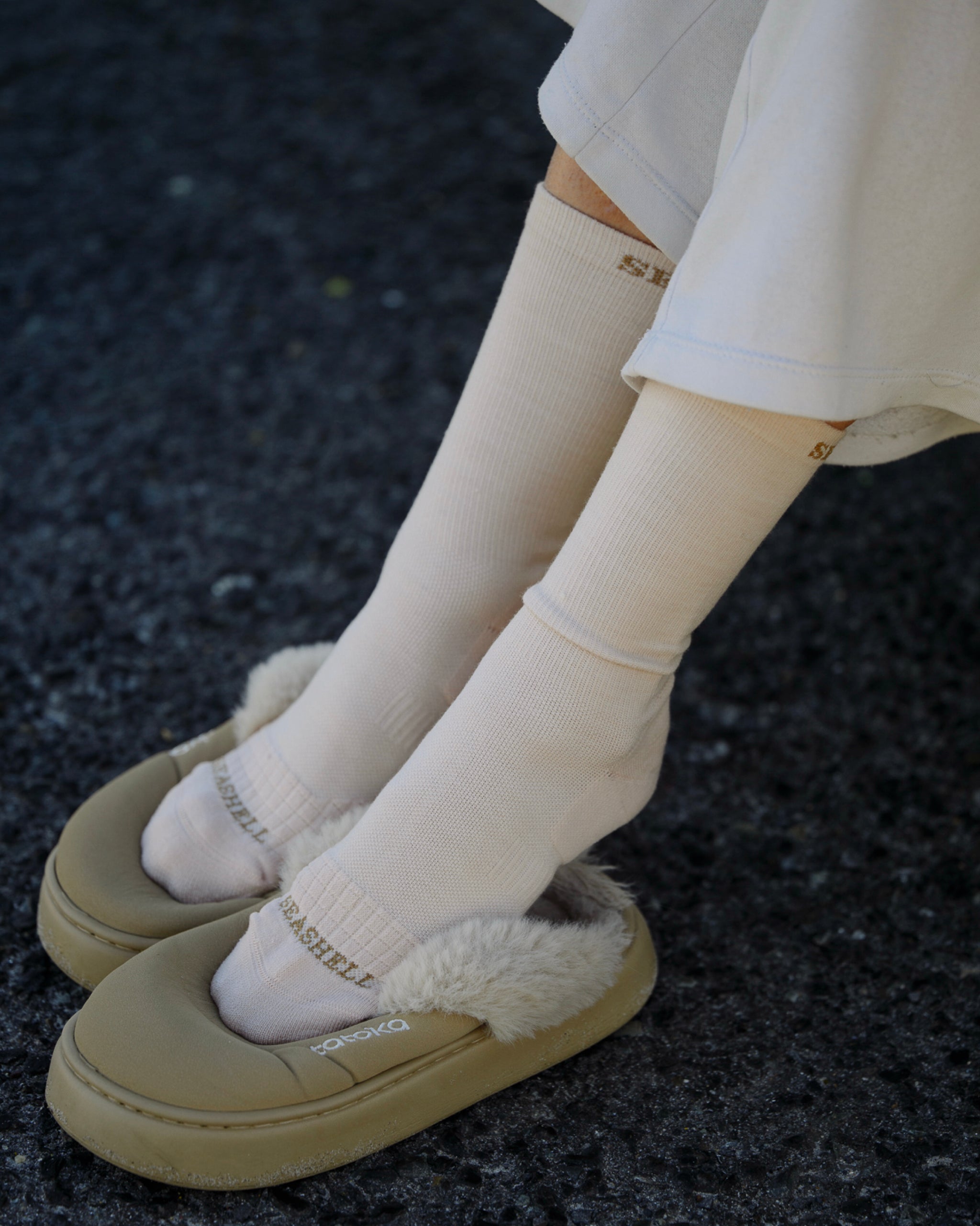 Merino Wool Socks Sand (1 pair) - SEASHELL®