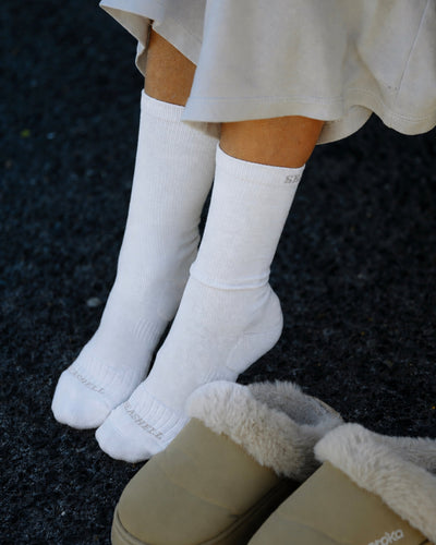 Merino Wool Socks White (1 pair) - SEASHELL®