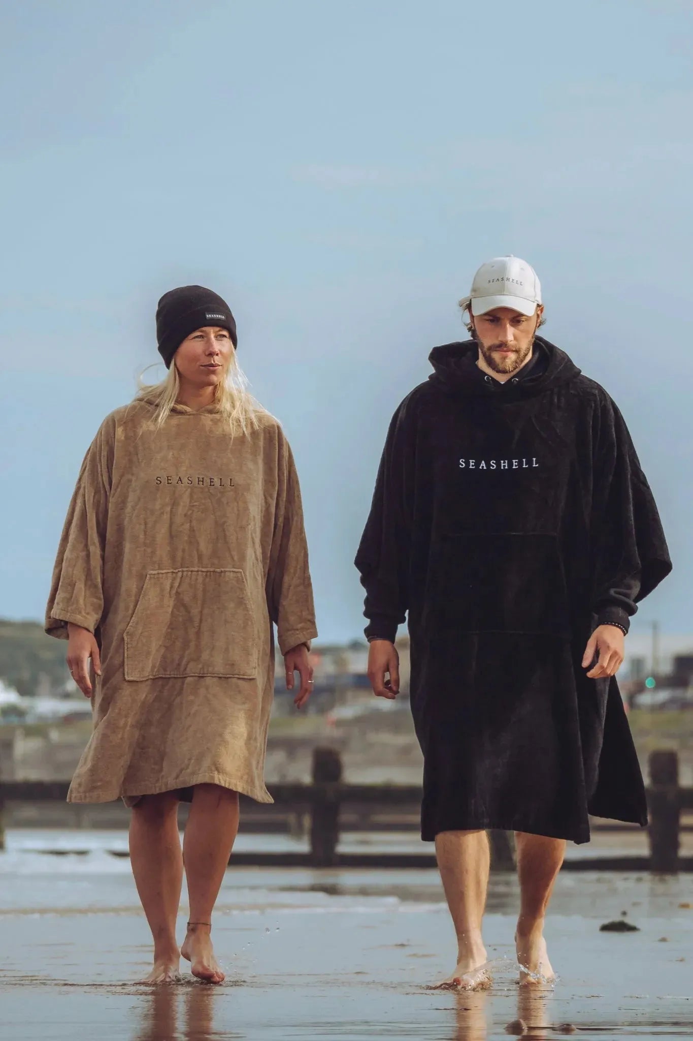 Organic Cotton Towelling Robe Sand - SEASHELL®