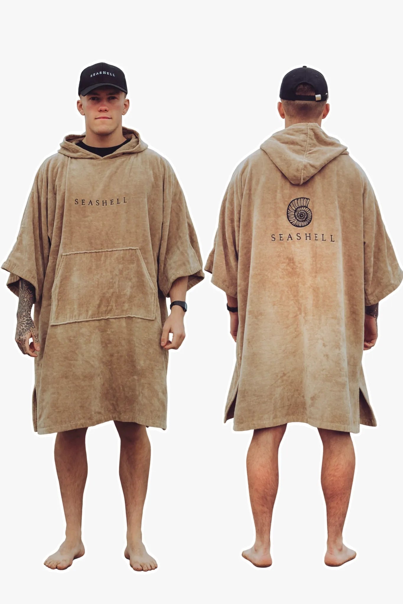 Organic Cotton Towelling Robe Sand - SEASHELL®