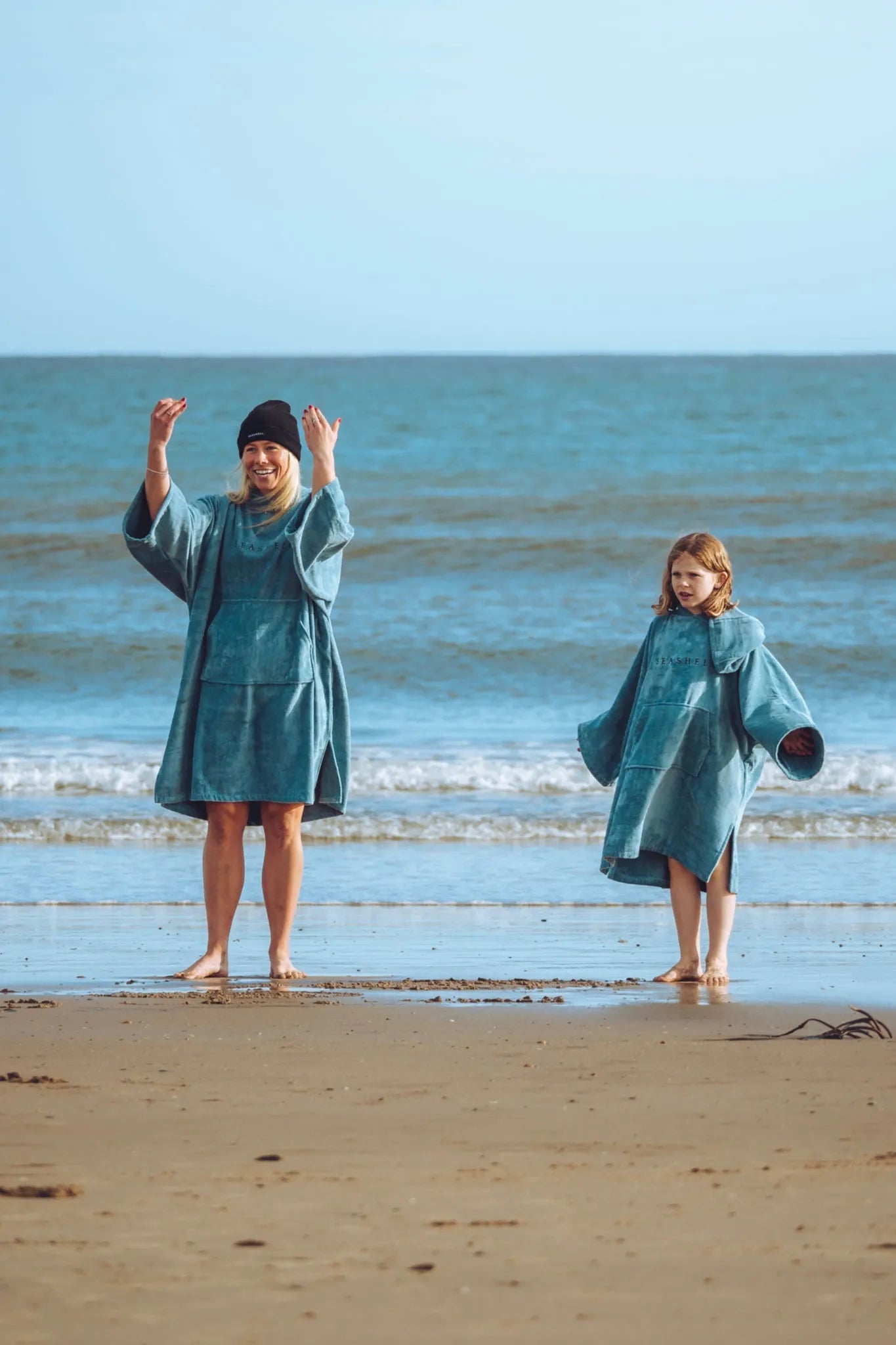 Organic Cotton Towelling Robe Teal - SEASHELL®